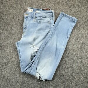 HOLLISTER Jeans Women's 28x28 Low Rise Super Skinny Stretch Light Wash Y2K